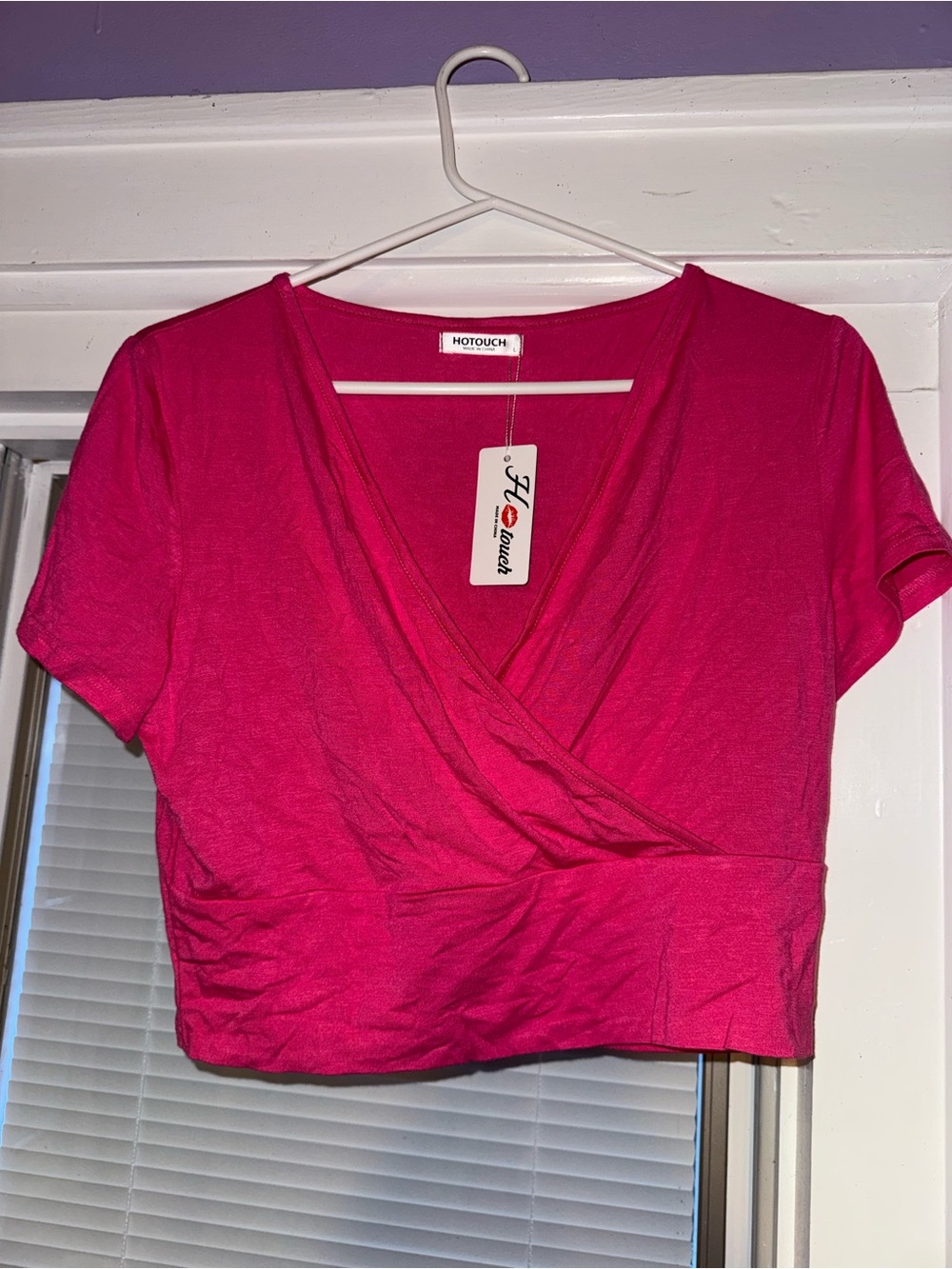 HotTouch Hot Pink Wrap Crop Top
